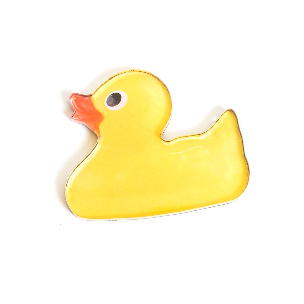Ducks Spirit, Morris Magnets, Yellow, Magnets, Gifts, Acrylic, Rubber Duckie, 523981
